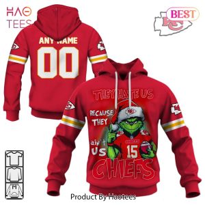 Personalized KC Chiefs Grinch They hate us because they ain’t us Chiefs Hoodie, T-Shirt, Zip Hoodie, Sweatshirt