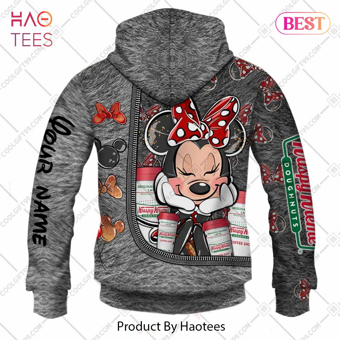 Personalized Krispy Kreme Minnie Mouse Design Hoodie, T-Shirt, Zip Hoodie, Sweatshirt Personalized Krispy Kreme Minnie Mouse Design Hoodie, T-Shirt, Zip Hoodie, Sweatshirt