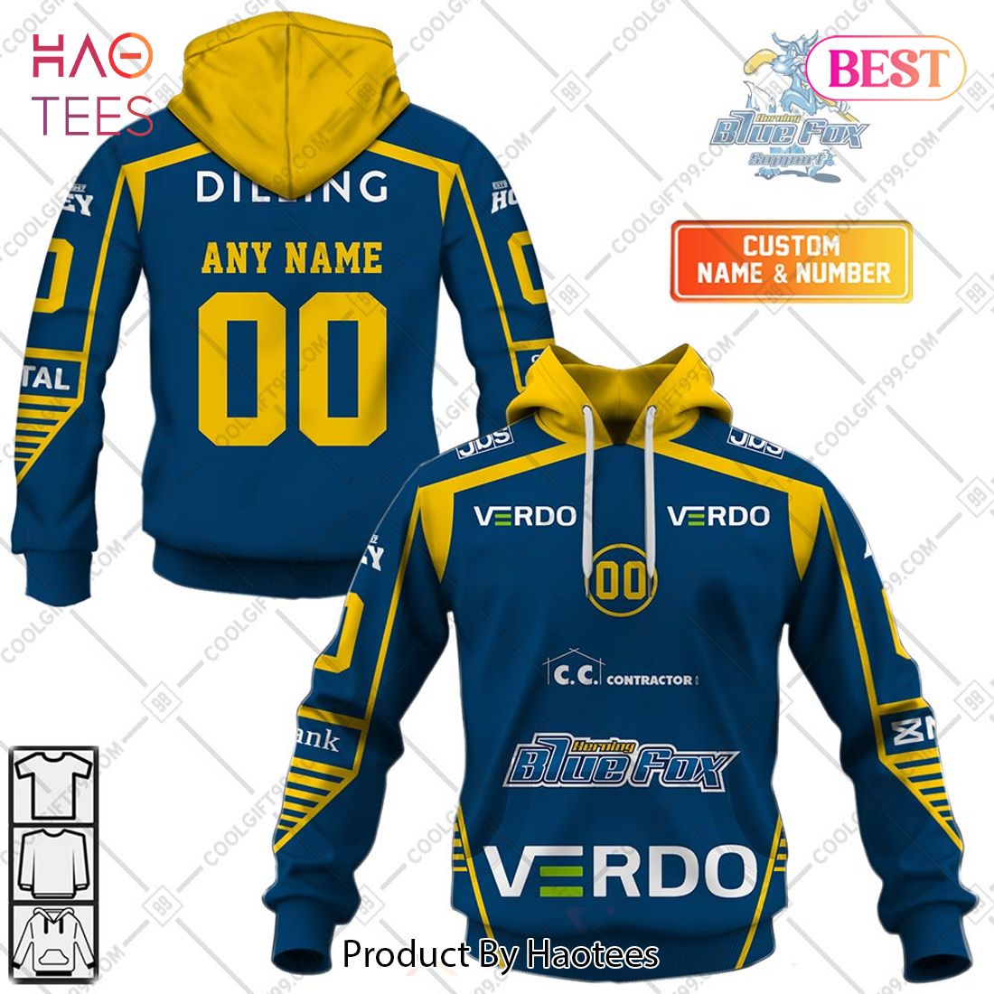 Personalized Metal Ligaen Herning Blue Fox Home Jersey 2324 Style Hoodie, T-Shirt, Zip Hoodie, Sweatshirt