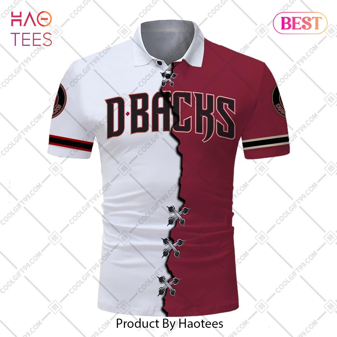 Personalized MLB Arizona Diamondbacks Mix Jersey Style Polo Shirt Personalized MLB Arizona Diamondbacks Mix Jersey Style Polo Shirt