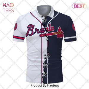 Personalized MLB Atlanta Braves Mix Jersey Style Polo Shirt