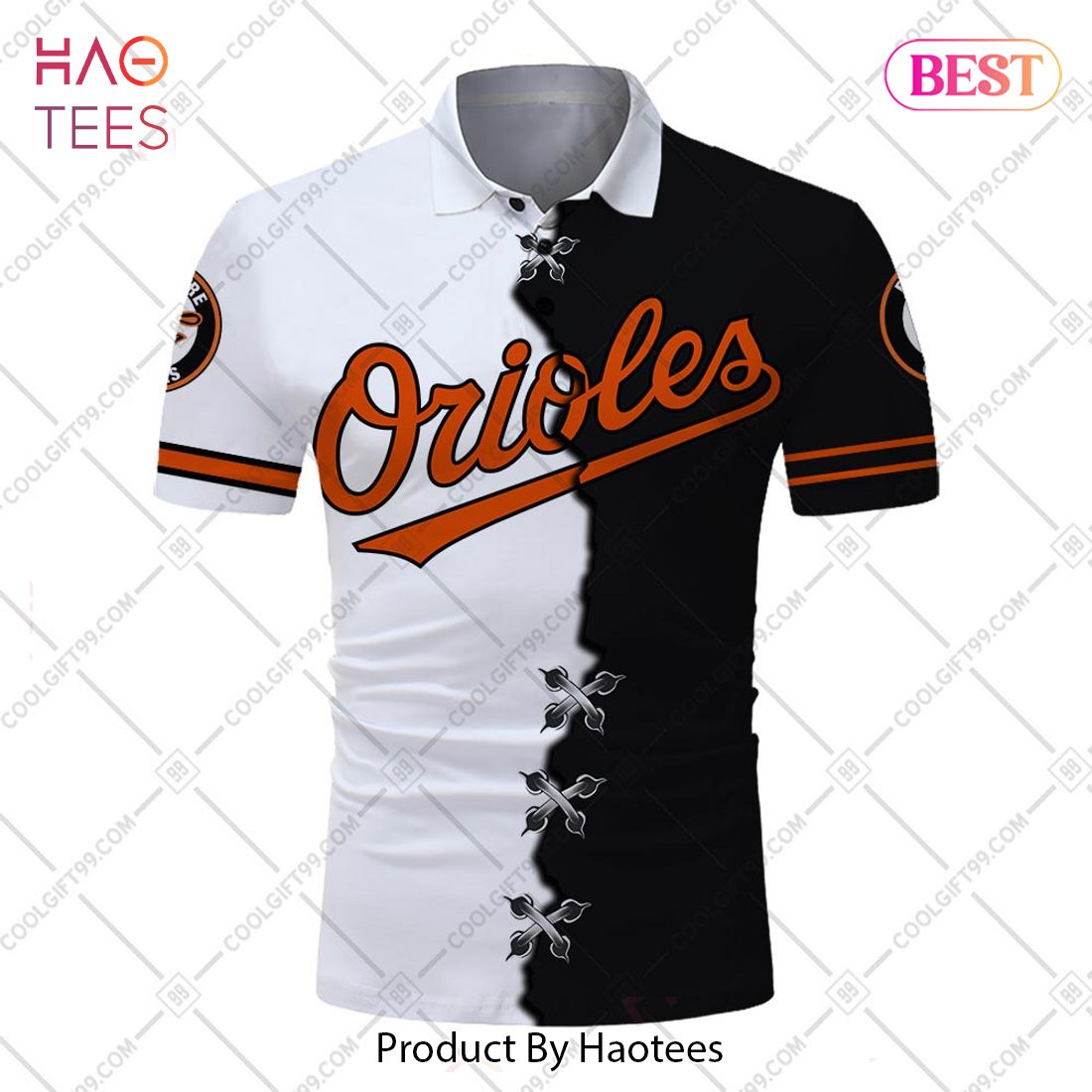 Personalized MLB Baltimore Orioles Mix Jersey Style Polo Shirt Personalized MLB Baltimore Orioles Mix Jersey Style Polo Shirt