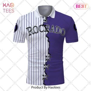 Personalized MLB Colorado Rockies Mix Jersey Style Polo Shirt