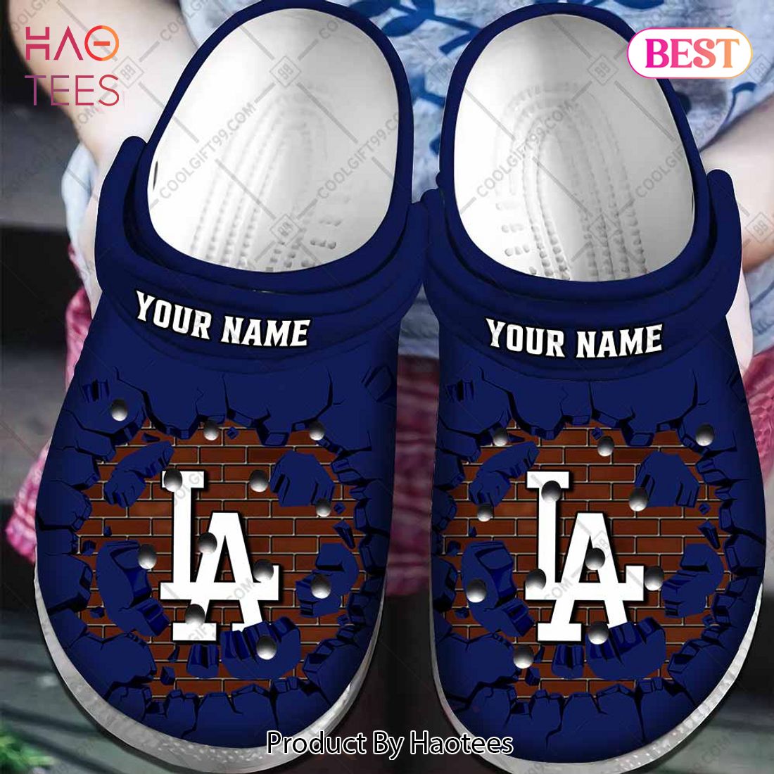 Personalized MLB Los Angeles Dodgers Broken Wall Crocs Personalized MLB Los Angeles Dodgers Broken Wall Crocs