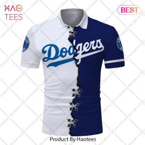 Personalized MLB Los Angeles Dodgers Mix Jersey Style Polo Shirt