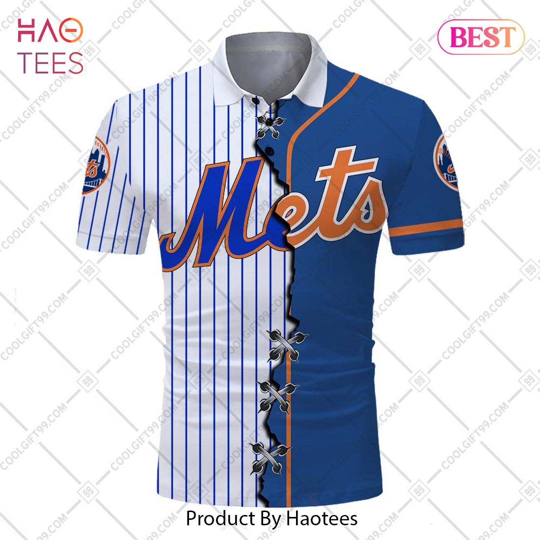 Personalized MLB New York Mets Mix Jersey Style Polo Shirt Personalized MLB New York Mets Mix Jersey Style Polo Shirt