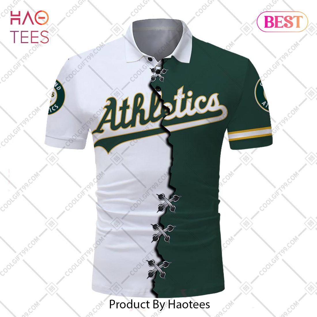 Personalized MLB Oakland Athletics Mix Jersey Style Polo Shirt Personalized MLB Oakland Athletics Mix Jersey Style Polo Shirt