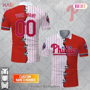 Personalized MLB Philadelphia Phillies Mix Jersey Style Polo Shirt