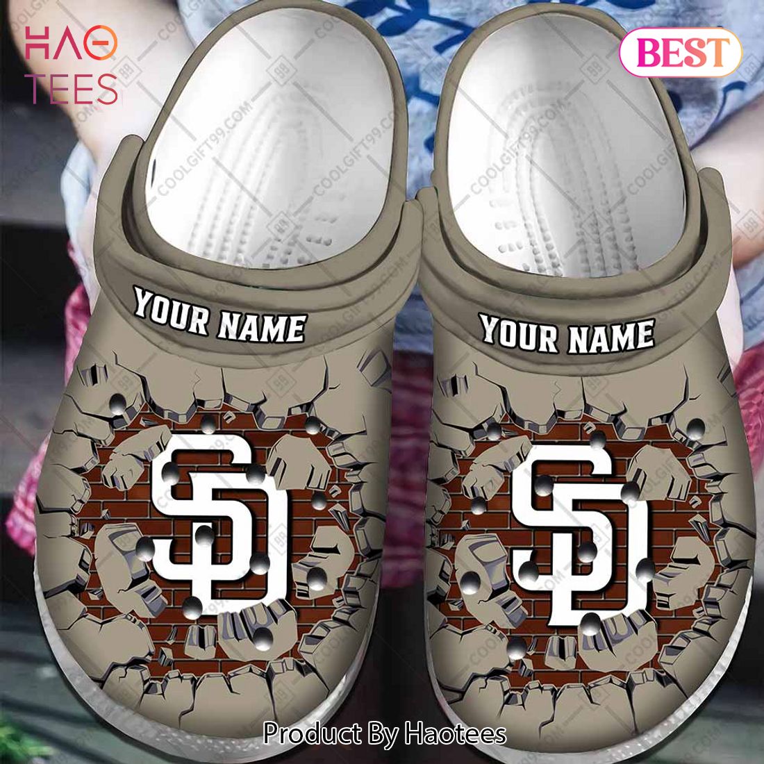 Personalized MLB San Diego Padres Broken Wall Crocs Personalized MLB San Diego Padres Broken Wall Crocs