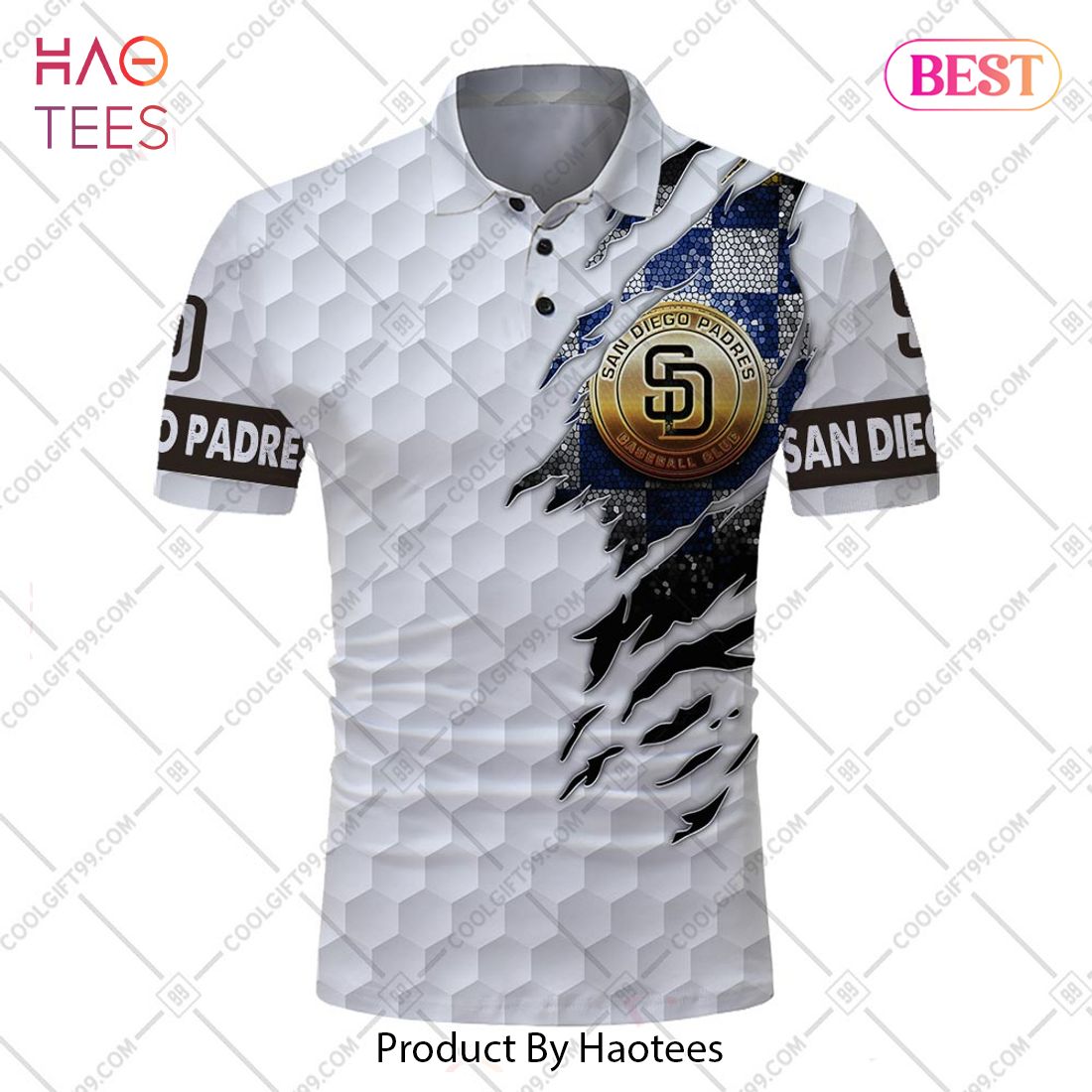 Personalized MLB San Diego Padres Mix Golf Style Polo Shirt Personalized MLB San Diego Padres Mix Golf Style Polo Shirt