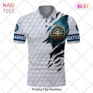 Personalized MLB Seattle Mariners Mix Golf Style Polo Shirt