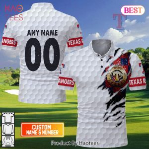 Personalized MLB Texas Rangers Mix Golf Style Polo Shirt