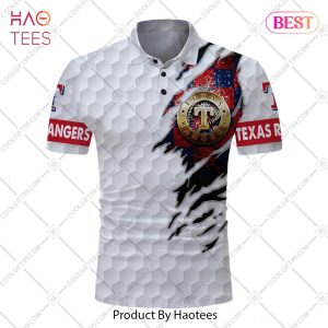 Personalized MLB Texas Rangers Mix Golf Style Polo Shirt