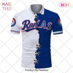 Personalized MLB Texas Rangers Mix Jersey Style Polo Shirt