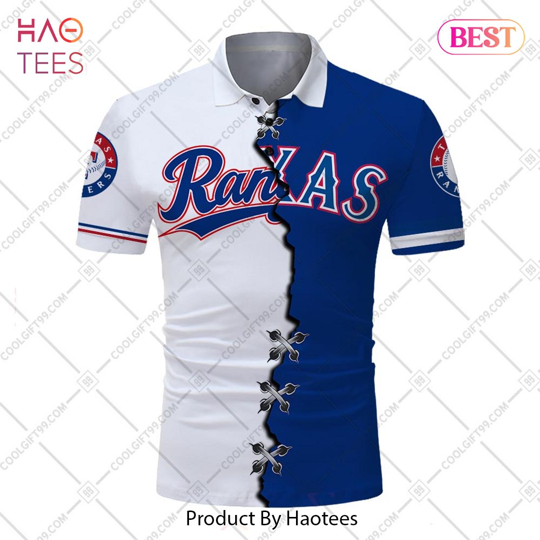 Personalized MLB Texas Rangers Mix Jersey Style Polo Shirt Personalized MLB Texas Rangers Mix Jersey Style Polo Shirt