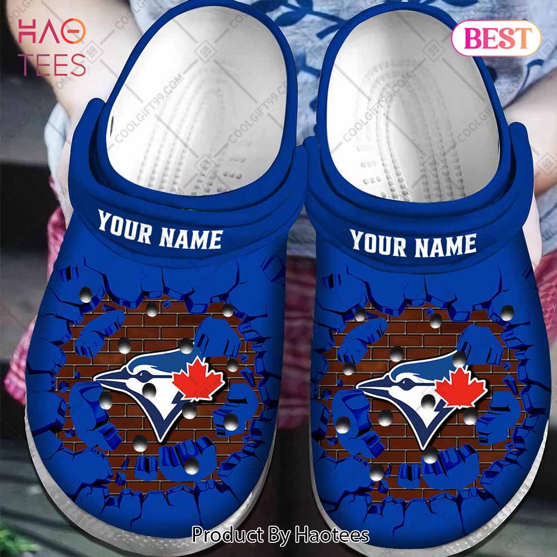 Personalized MLB Toronto Blue Jays Broken Wall Crocs Personalized MLB Toronto Blue Jays Broken Wall Crocs