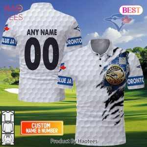 Personalized MLB Toronto Blue Jays Mix Golf Style Polo Shirt
