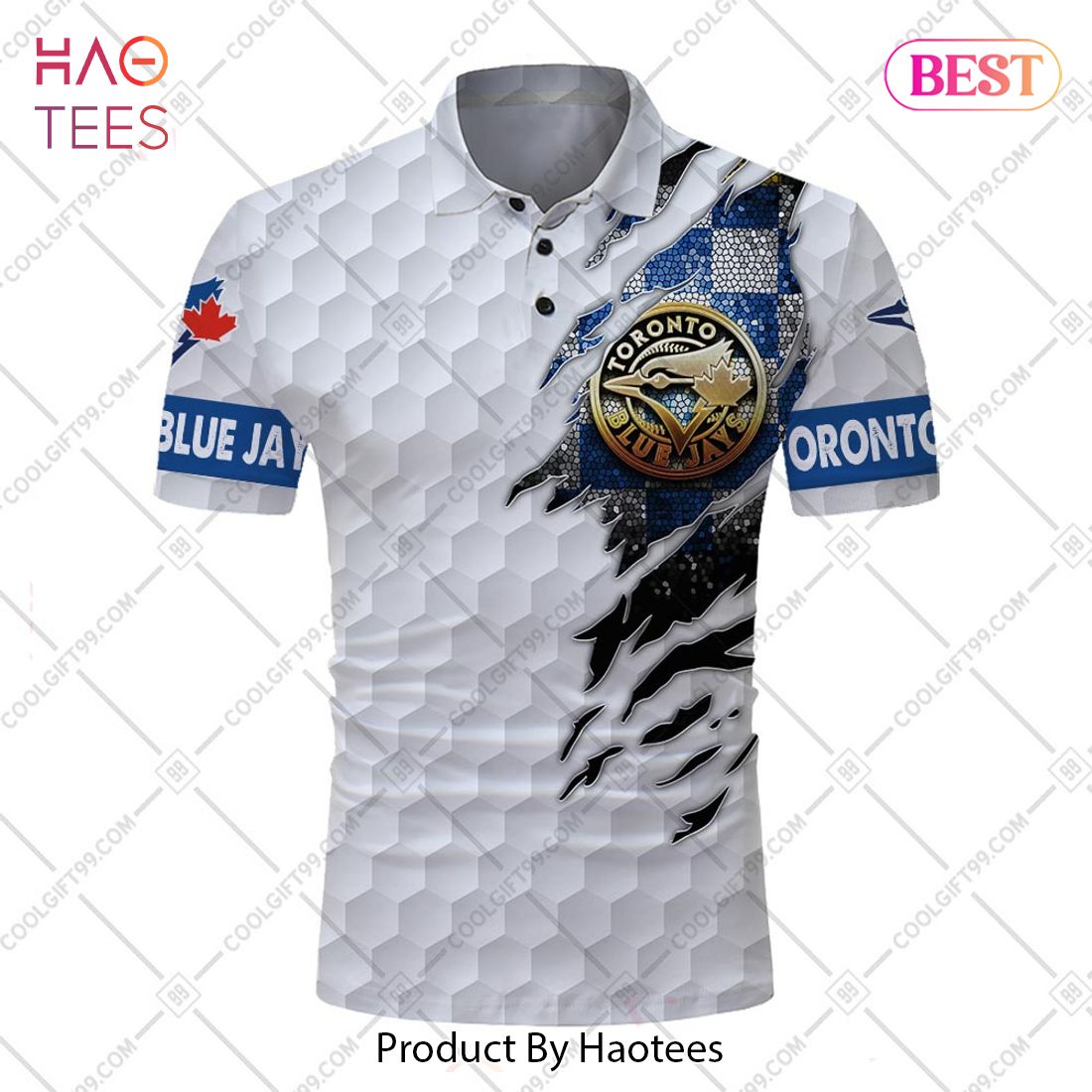 Personalized MLB Toronto Blue Jays Mix Golf Style Polo Shirt Personalized MLB Toronto Blue Jays Mix Golf Style Polo Shirt