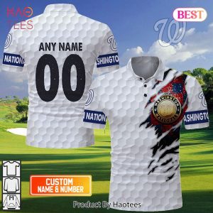 Personalized MLB Washington Nationals Mix Golf Style Polo Shirt