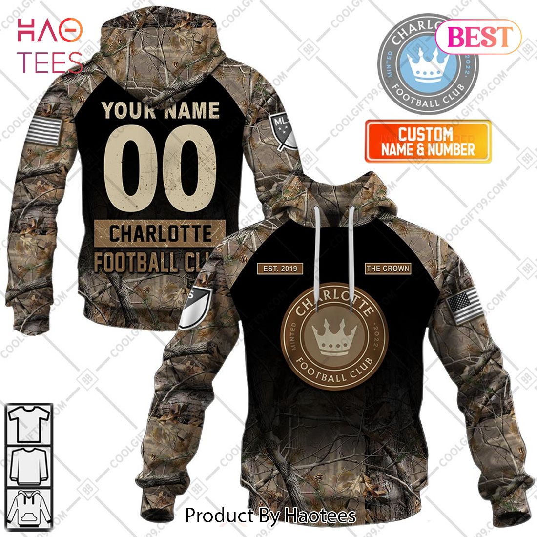 Personalized MLS Charlotte FC Camouflage Hoodie, T-Shirt, Zip Hoodie, Sweatshirt