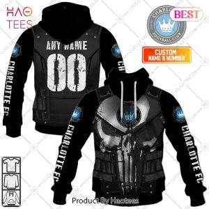 Personalized MLS Charlotte FC Punisher Design Hoodie, T-Shirt, Zip Hoodie, Sweatshirt