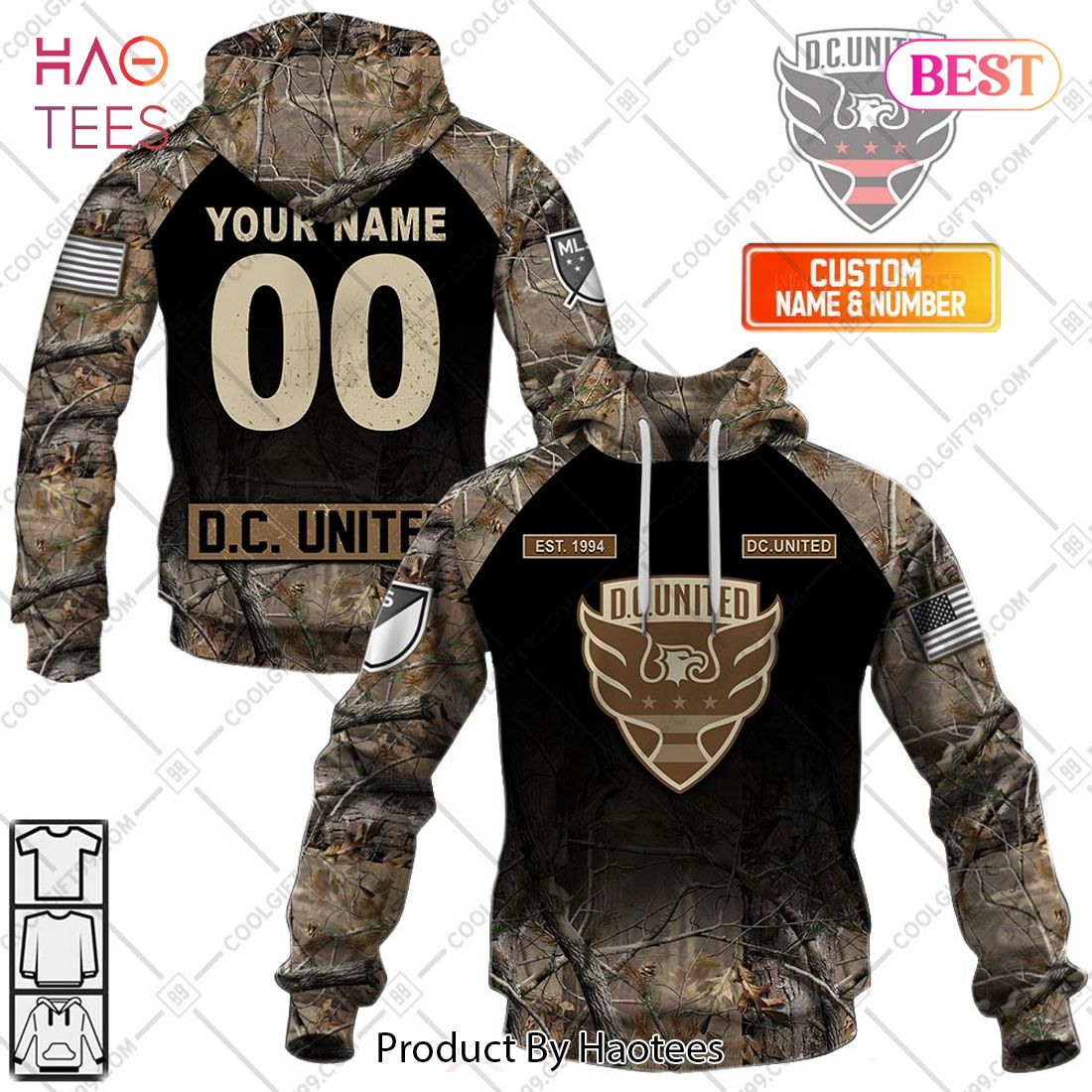 Personalized MLS D.C. United Camouflage Hoodie, T-Shirt, Zip Hoodie, Sweatshirt