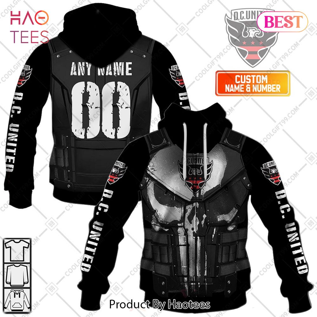 Personalized MLS D.C. United Punisher Design Hoodie, T-Shirt, Zip Hoodie, Sweatshirt