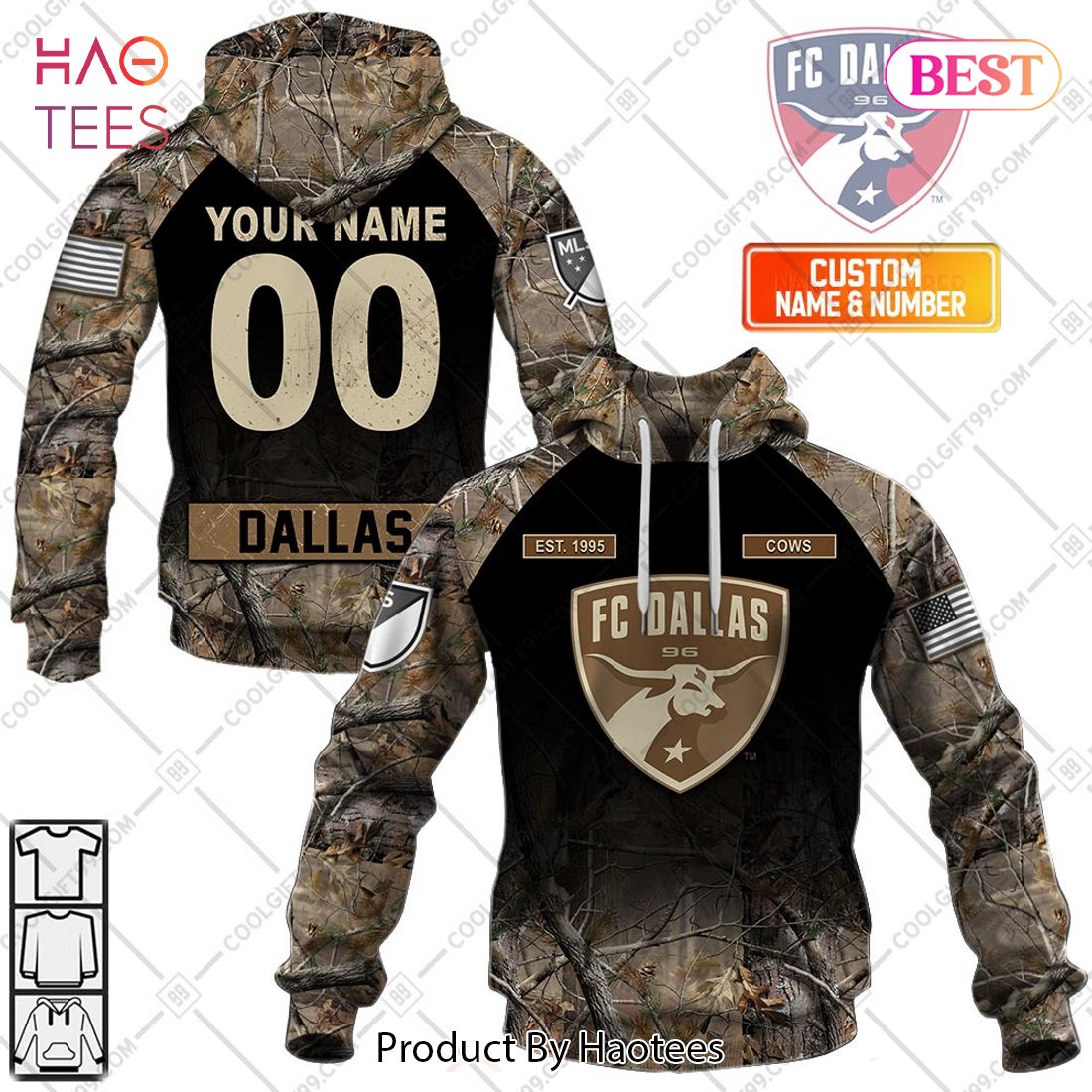Personalized MLS FC Dallas Camouflage Hoodie, T-Shirt, Zip Hoodie, Sweatshirt