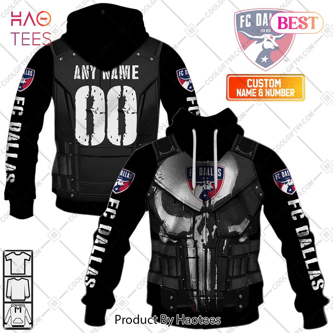 Personalized MLS FC Dallas Punisher Design Hoodie, T-Shirt, Zip Hoodie, Sweatshirt