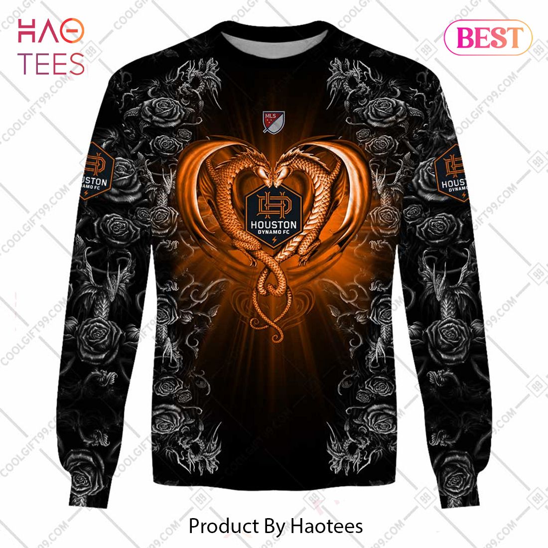 Personalized MLS Houston Dynamo FC Roses Dragon Couple Hoodie, T-Shirt, Zip Hoodie, Sweatshirt Personalized MLS Houston Dynamo FC Roses Dragon Couple Hoodie, T-Shirt, Zip Hoodie, Sweatshirt