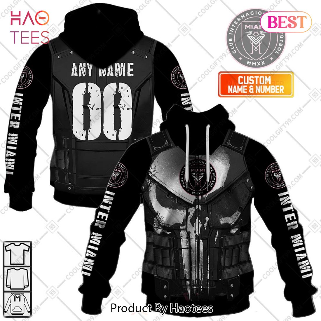 Personalized MLS Inter Miami CF Punisher Design Hoodie, T-Shirt, Zip Hoodie, Sweatshirt