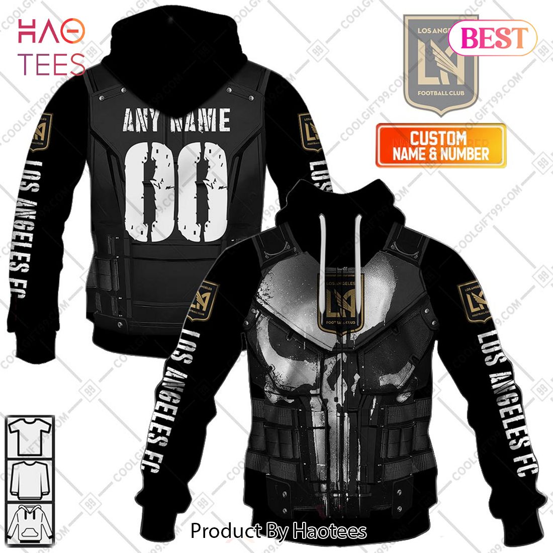 Personalized MLS Los Angeles FC Punisher Design Hoodie, T-Shirt, Zip Hoodie, Sweatshirt