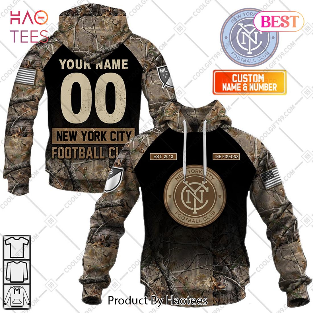 Personalized MLS New York City FC Camouflage Hoodie, T-Shirt, Zip Hoodie, Sweatshirt