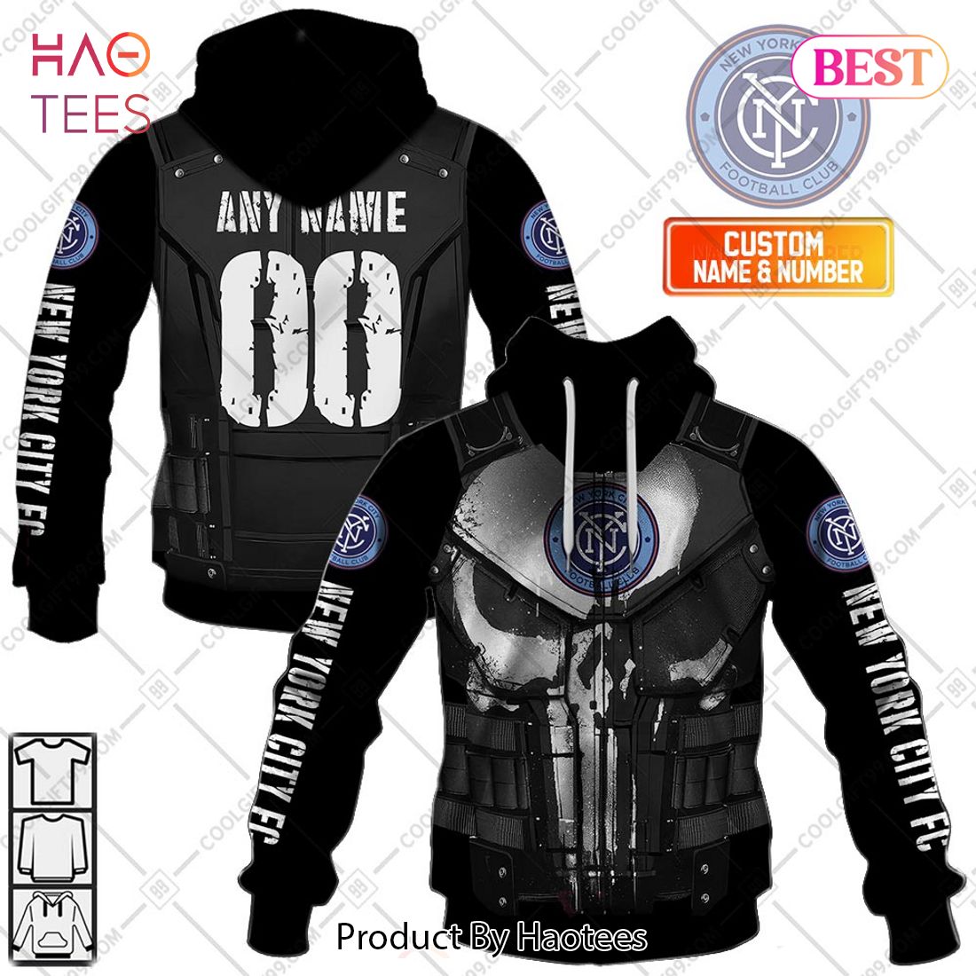 Personalized MLS New York City FC Punisher Design Hoodie, T-Shirt, Zip Hoodie, Sweatshirt