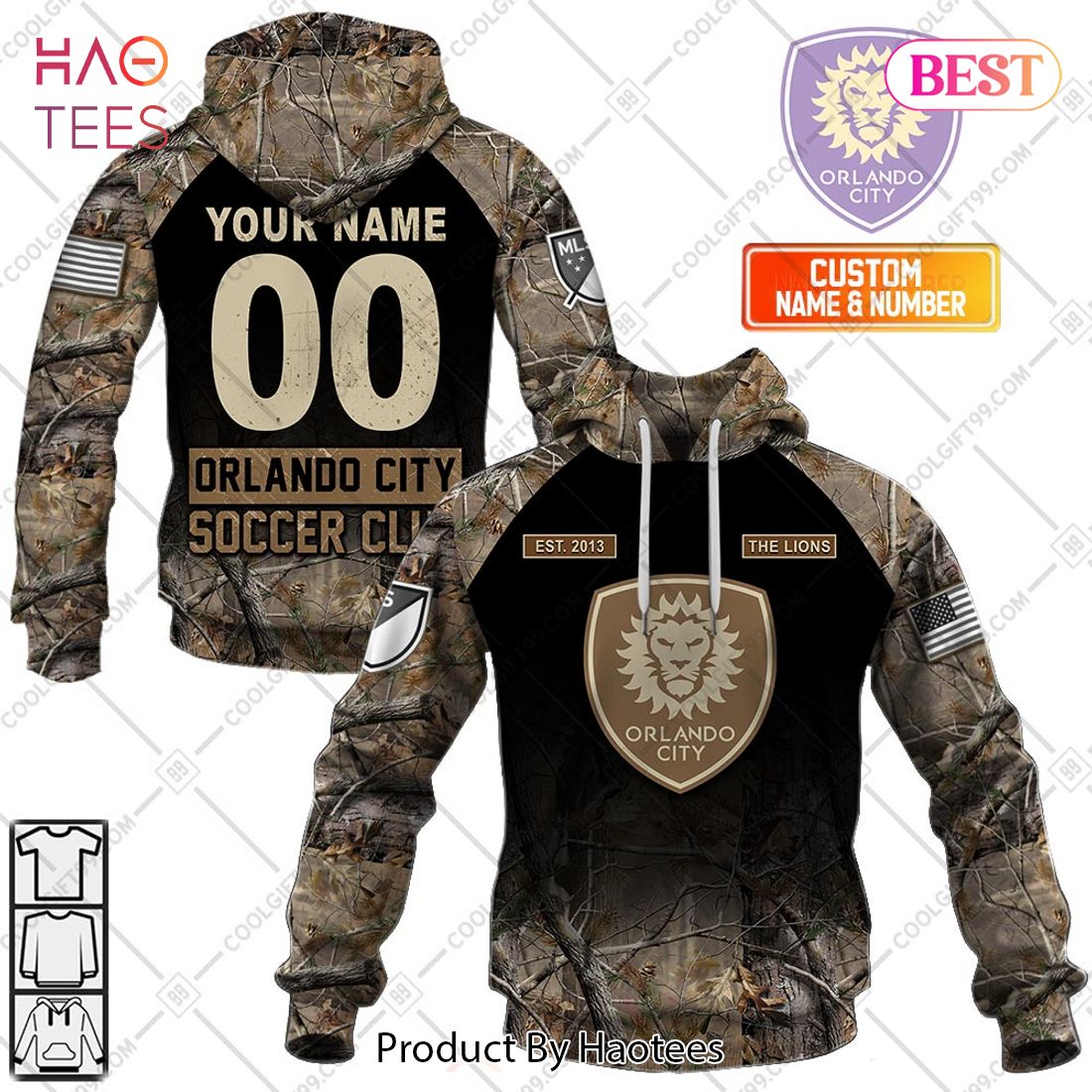 Personalized MLS Orlando City SC Camouflage Hoodie, T-Shirt, Zip Hoodie, Sweatshirt