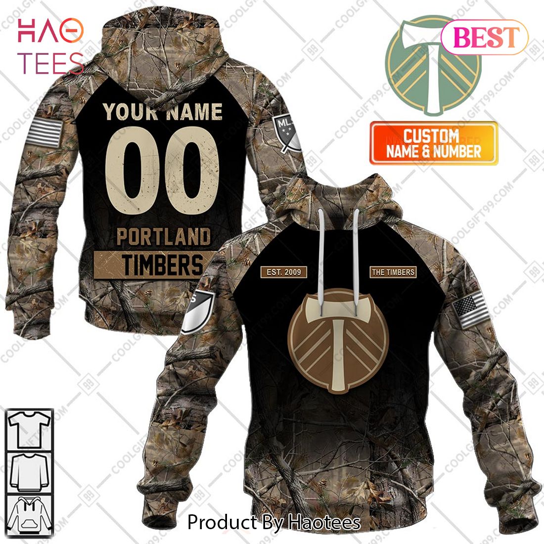 Personalized MLS Portland Timbers Camouflage Hoodie, T-Shirt, Zip Hoodie, Sweatshirt