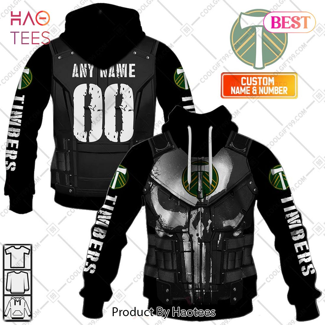 Personalized MLS Portland Timbers Punisher Design Hoodie, T-Shirt, Zip Hoodie, Sweatshirt