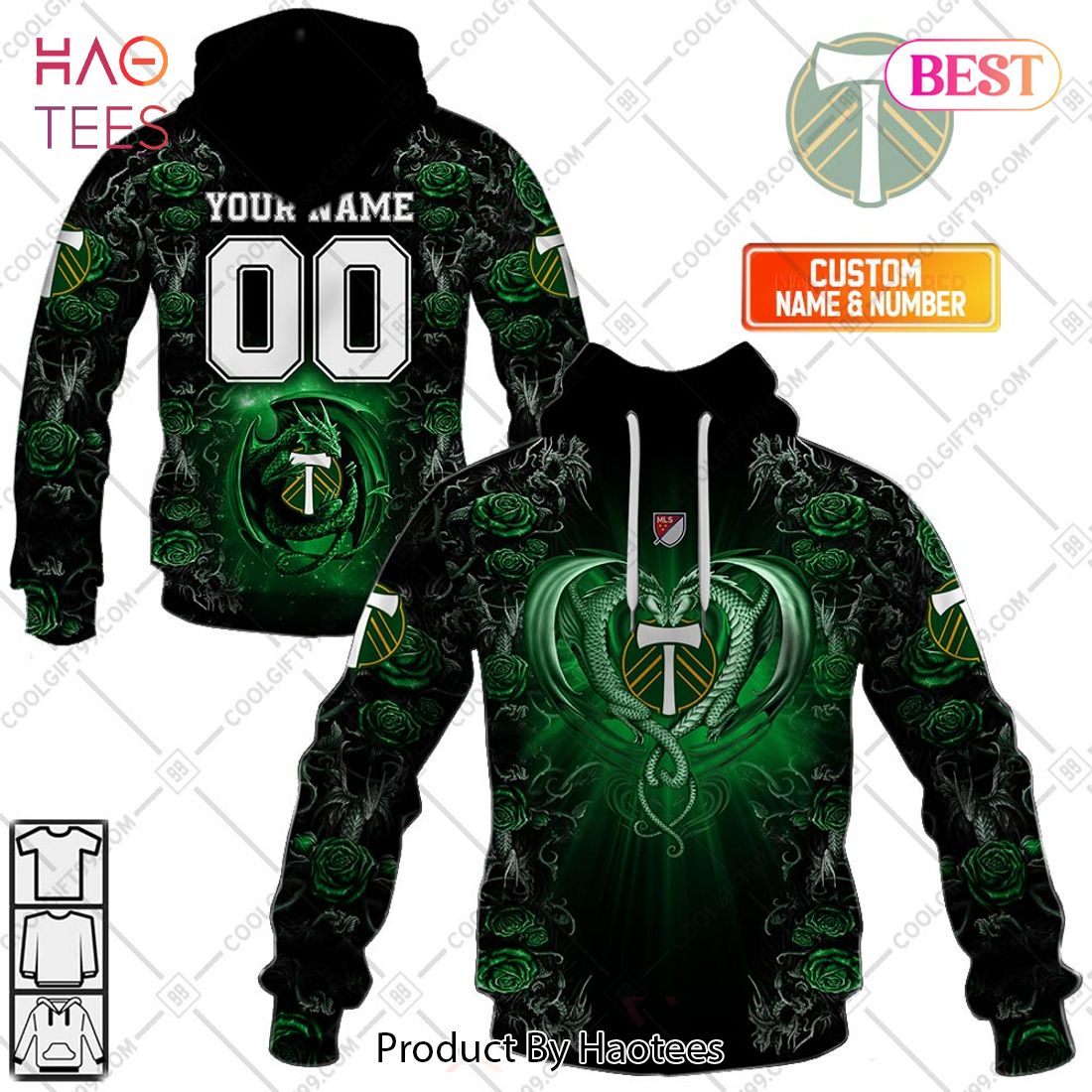 Personalized MLS Portland Timbers Roses Dragon Couple Hoodie, T-Shirt, Zip Hoodie, Sweatshirt