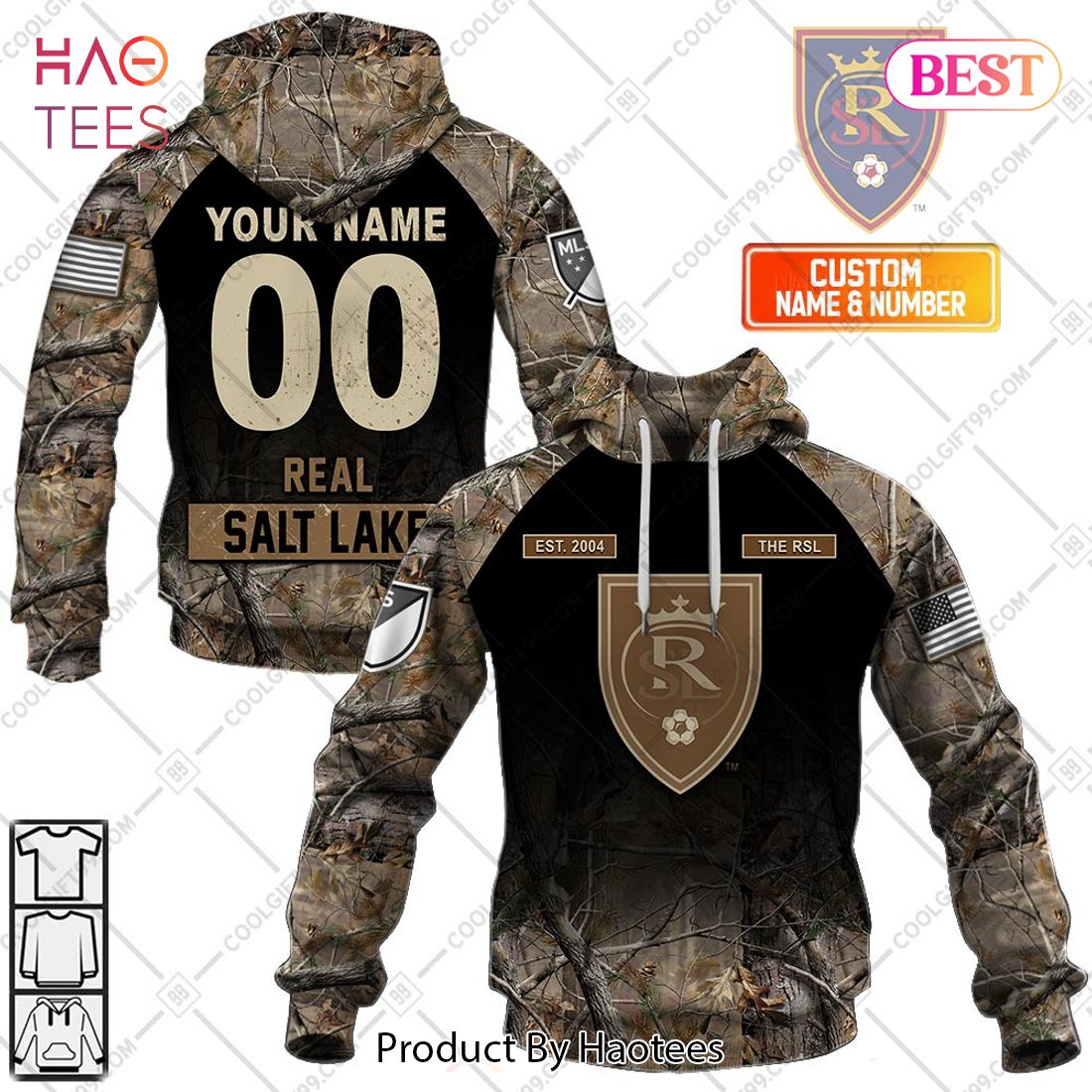 Personalized MLS Real Salt Lake Camouflage Hoodie, T-Shirt, Zip Hoodie, Sweatshirt