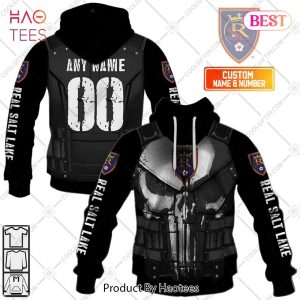 Personalized MLS Real Salt Lake Punisher Design Hoodie, T-Shirt, Zip Hoodie, Sweatshirt