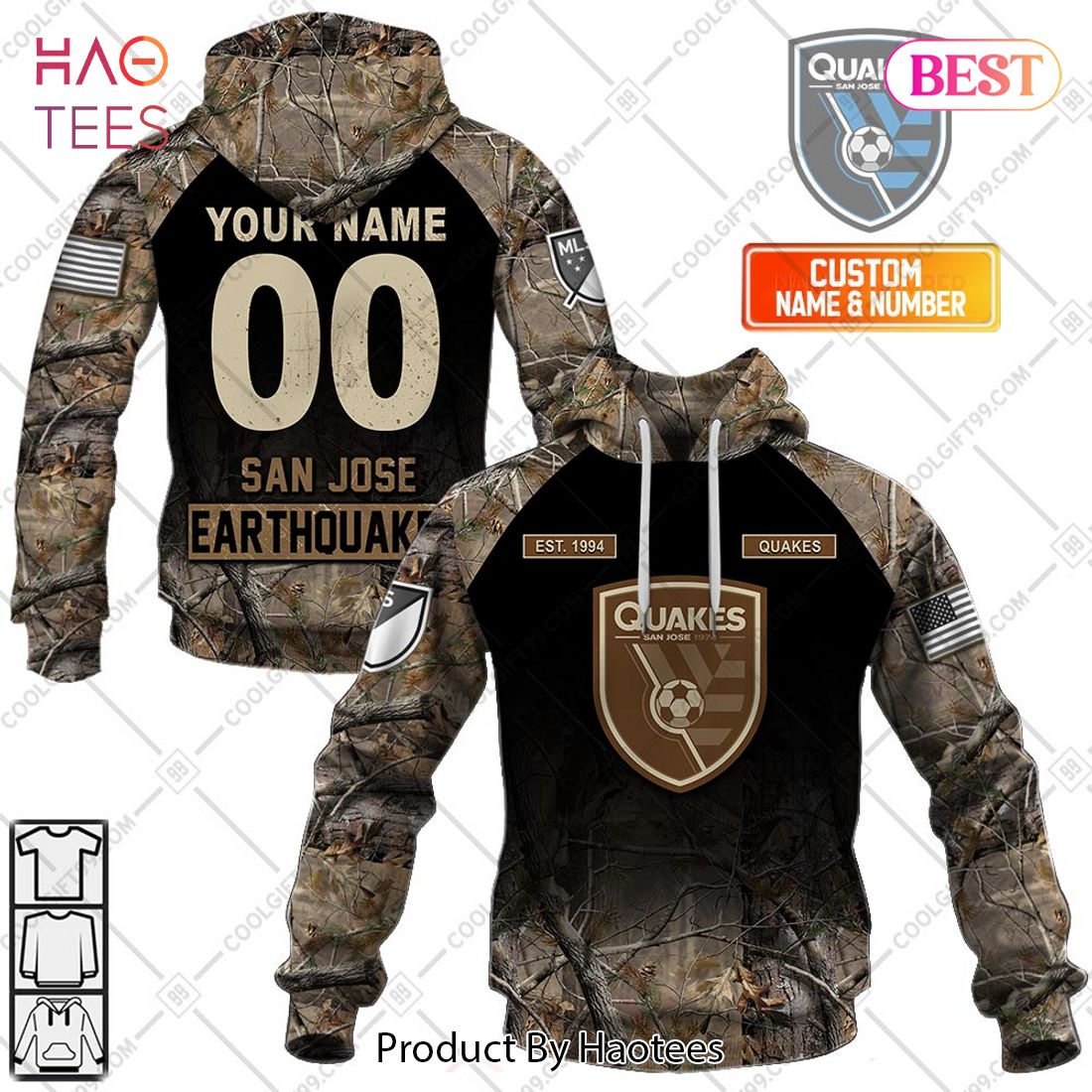 Personalized MLS San Jose Earthquakes Camouflage Hoodie, T-Shirt, Zip Hoodie, Sweatshirt