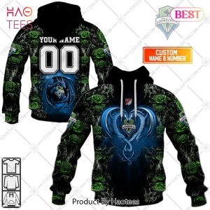 Personalized MLS Seattle Sounders FC Roses Dragon Couple Hoodie, T-Shirt, Zip Hoodie, Sweatshirt