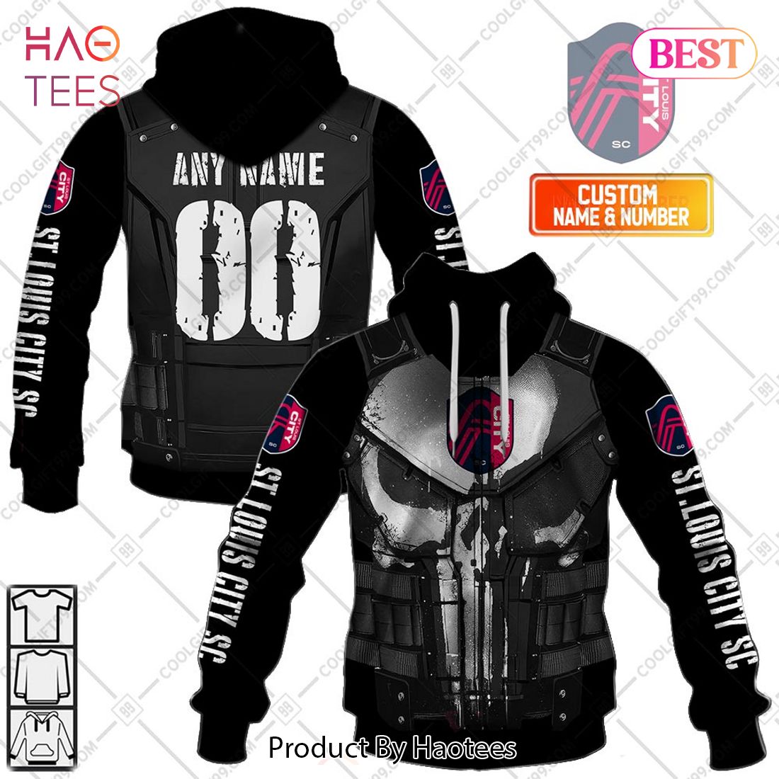 Personalized MLS St. Louis City SC Punisher Design Hoodie, T-Shirt, Zip Hoodie, Sweatshirt