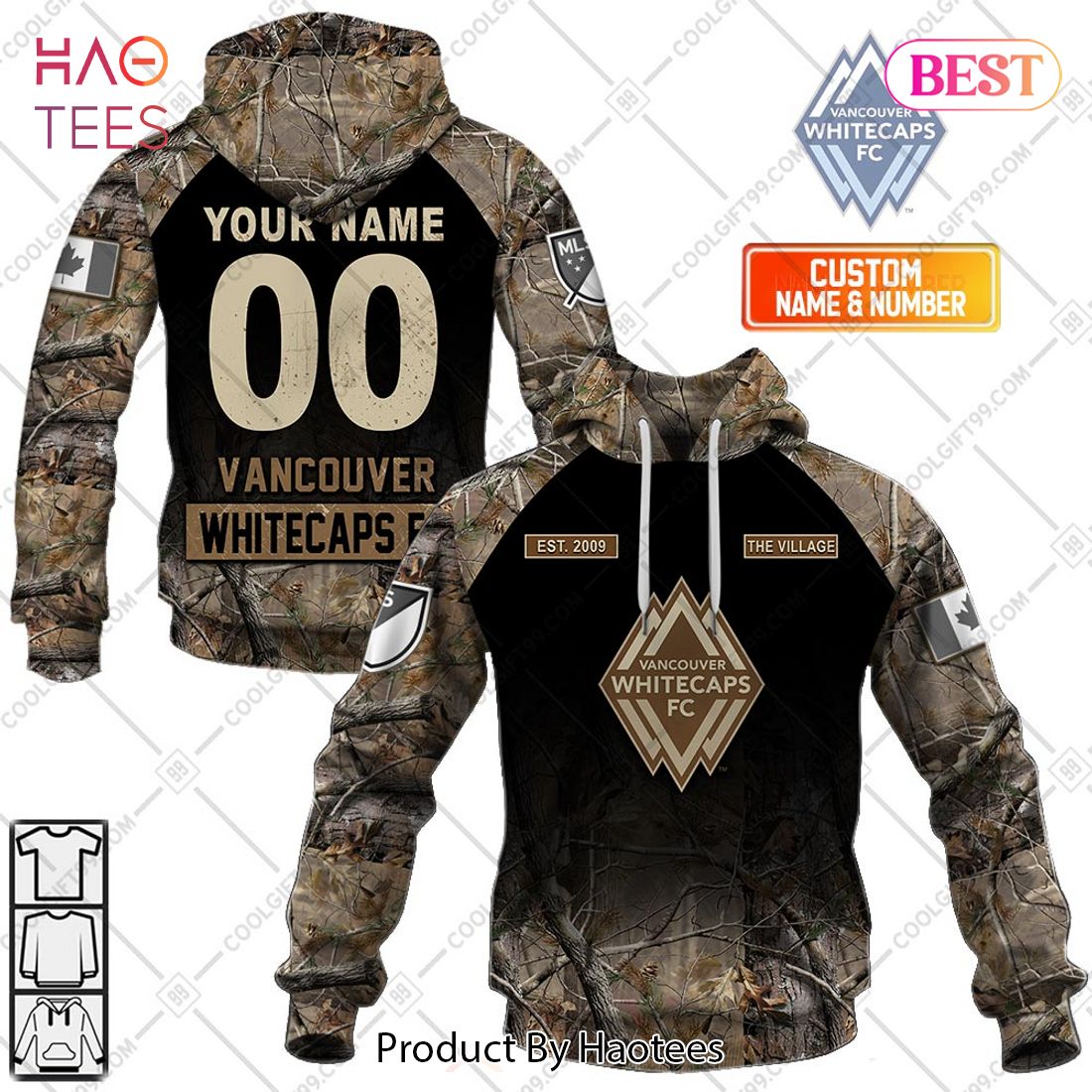 Personalized MLS Vancouver Whitecaps Camouflage Hoodie, T-Shirt, Zip Hoodie, Sweatshirt