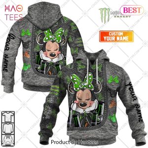 Personalized Monster Energy Minnie Mouse Design Hoodie, T-Shirt, Zip Hoodie, Sweatshirt