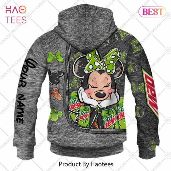 Personalized Mountain Dew Minnie Mouse Design Hoodie, T-Shirt, Zip Hoodie, Sweatshirt