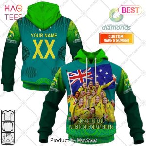 Personalized Netball AU Diamonds 2023 World Cup Champions Blue Jersey Hoodie, T-Shirt, Zip Hoodie, Sweatshirt