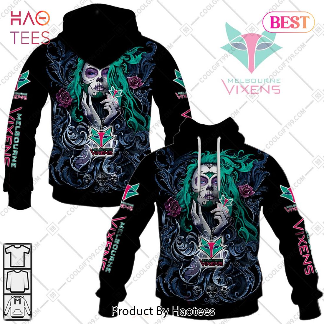 Personalized Netball AU Melbourne Vixens Tattoo Girl Design Hoodie, T-Shirt, Zip Hoodie, Sweatshirt