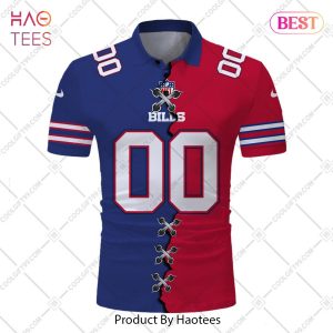 Personalized NFL Buffalo Bills Mix Jersey Style Polo Shirt