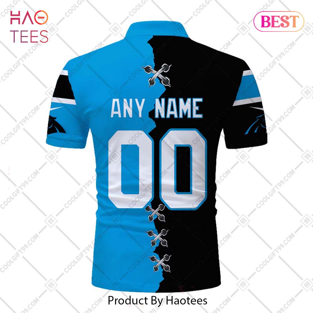 Personalized NFL Carolina Panthers Mix Jersey Style Polo Shirt Personalized NFL Carolina Panthers Mix Jersey Style Polo Shirt